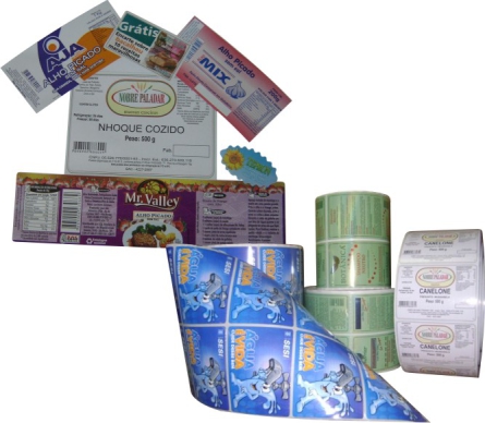 Etiquetas adesivas personalizadas para alimentos